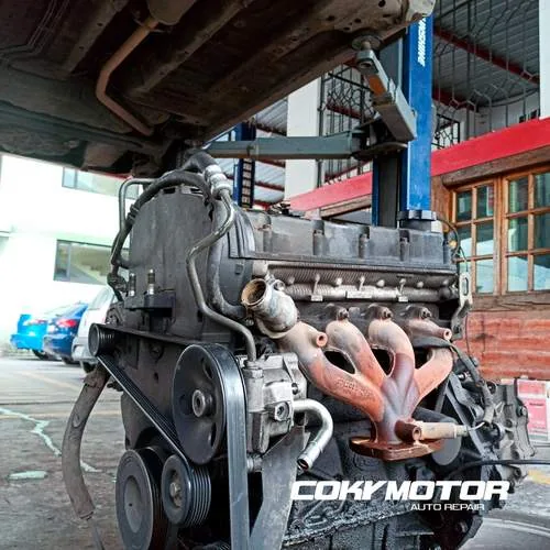Motor desmontado para reparación mayor