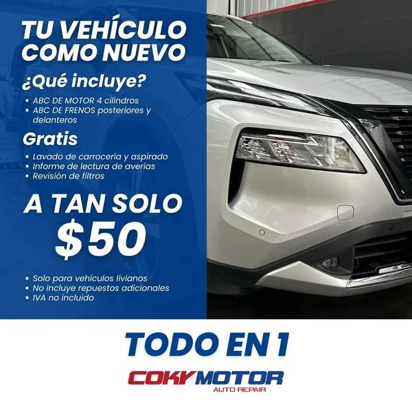 Promo Todo en 1 a $50: ABC de motor y ABC de frenos