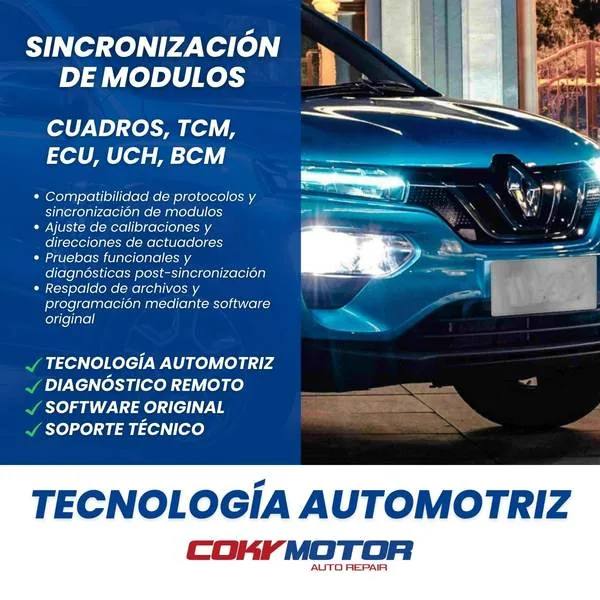 Sincronización de módulos ECU, TCM, BCM, UCH